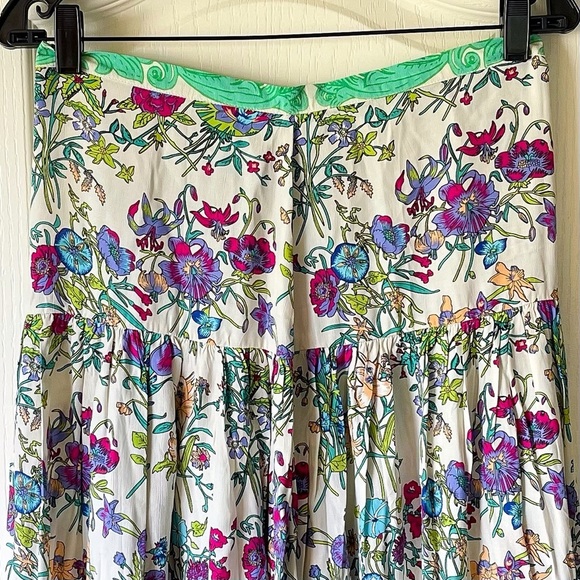 Spell & The Gypsy Queen Split Maxi Skirt Cream Floral Large NWT - Picture 4 of 10